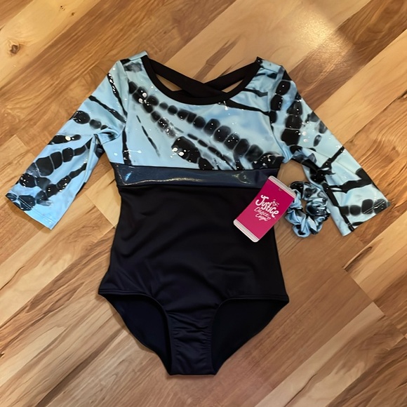 Justice Radial Dye Leotard With Scrunchie - Picture 1 of 7